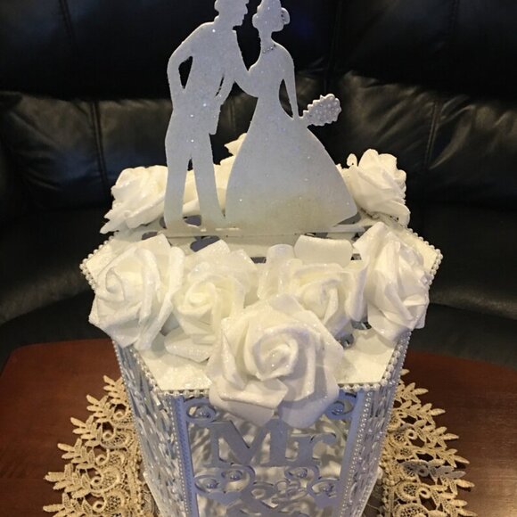 Wedding Wooden Money Card Box, Wedding Card Box, Wedding, Handmade - Picture 7 of 8